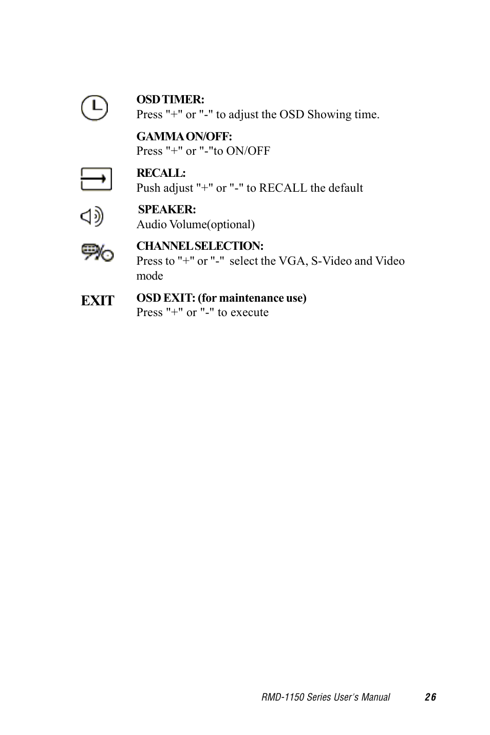 Exit | Advantech RMD-1150 User Manual | Page 26 / 38