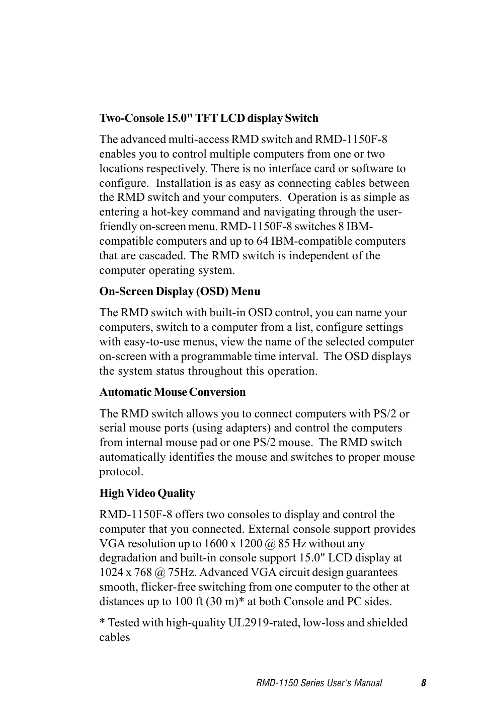 Advantech RMD-1150 User Manual | Page 8 / 38