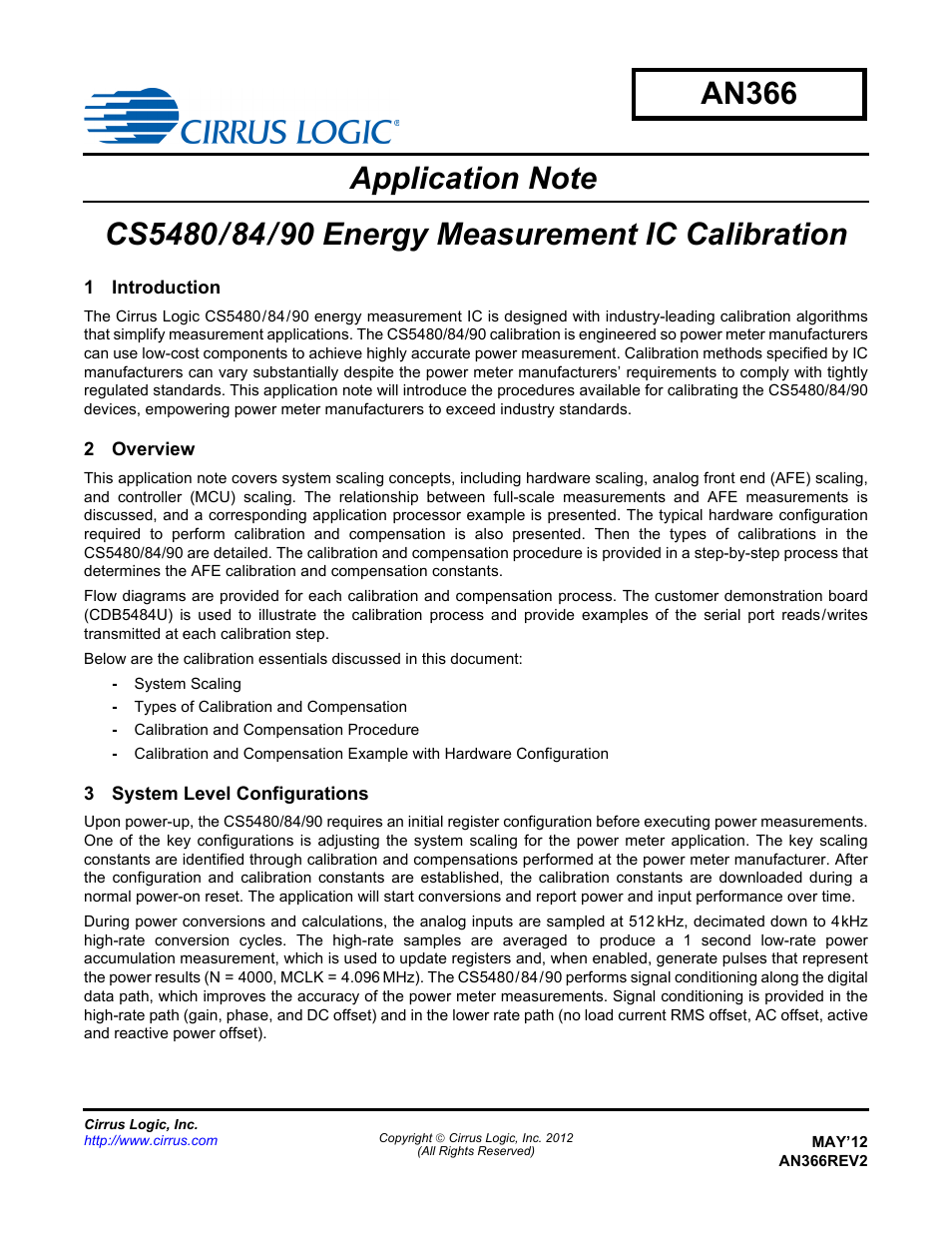 Cirrus Logic AN366 User Manual | 50 pages