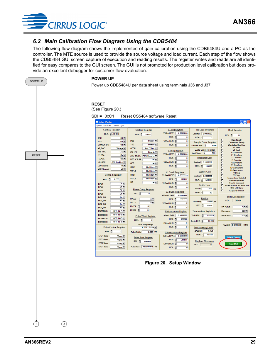 2 main calibration flow diagram using the cdb5484, An366 | Cirrus Logic AN366 User Manual | Page 29 / 50