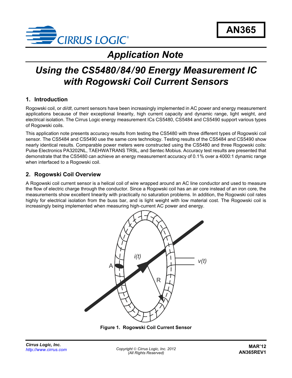 Cirrus Logic AN365 User Manual | 14 pages
