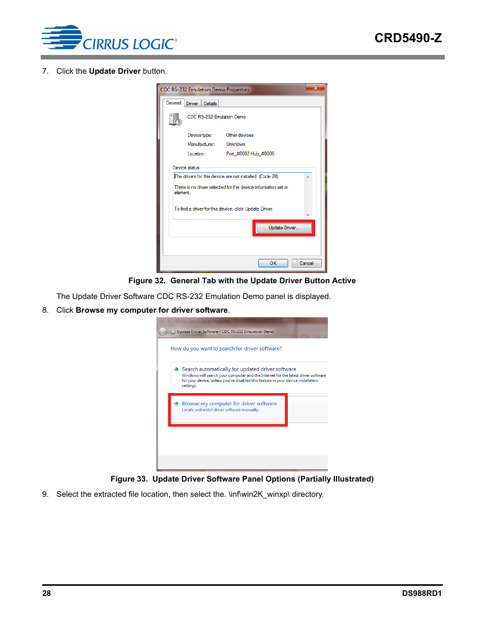 Crd5490-z | Cirrus Logic CRD5490 User Manual | Page 28 / 40