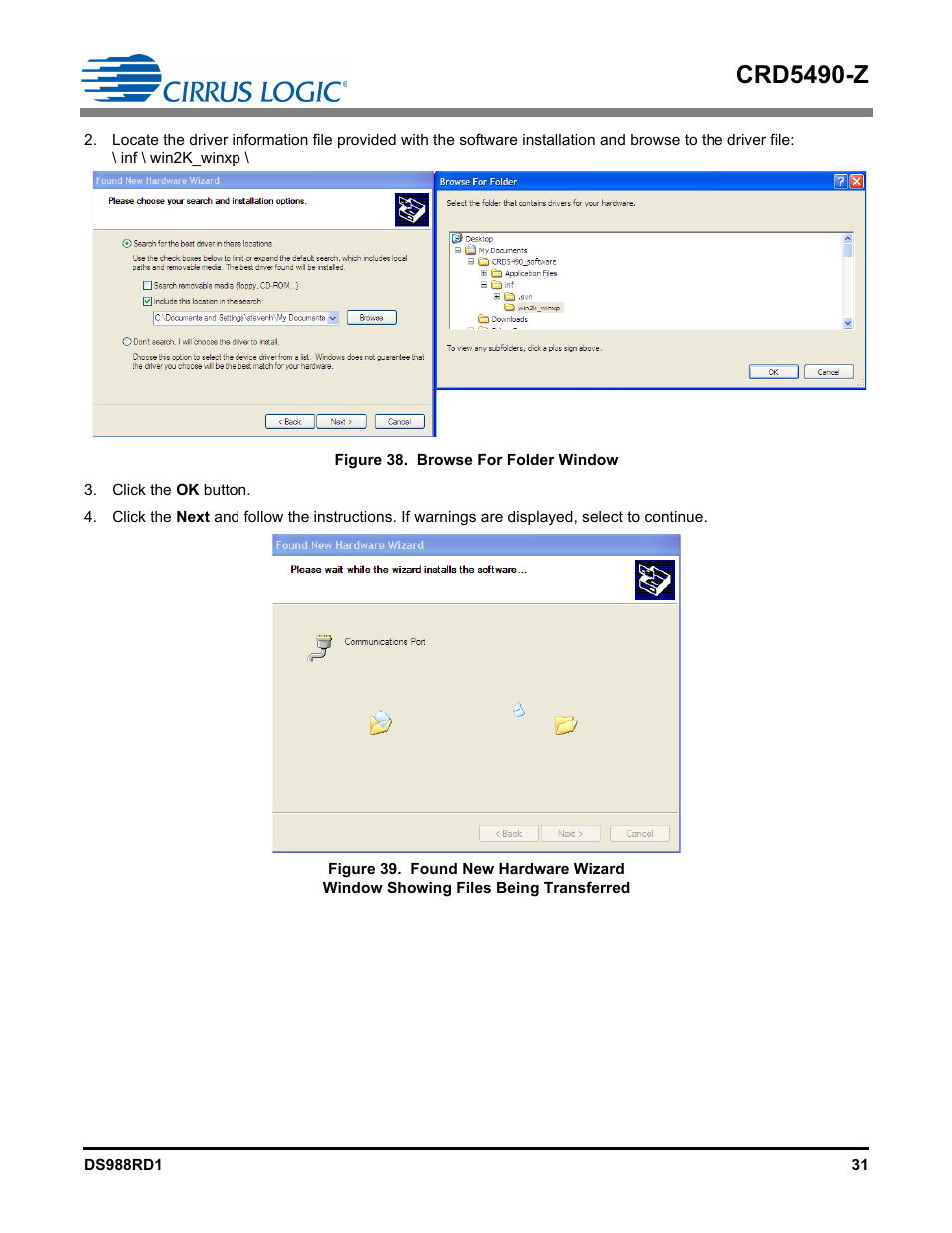 Crd5490-z | Cirrus Logic CRD5490 User Manual | Page 31 / 40