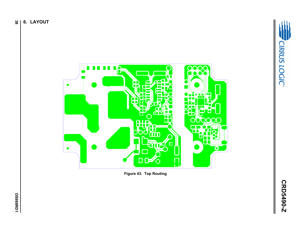 Layout, Crd5490-z | Cirrus Logic CRD5490 User Manual | Page 38 / 40