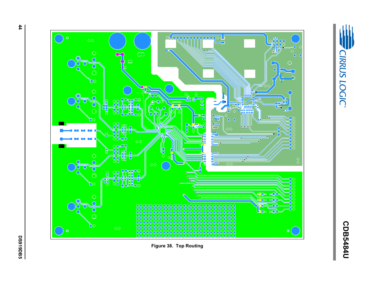 Figure 38. top routing, Cdb5484u | Cirrus Logic CDB5484U User Manual | Page 44 / 47