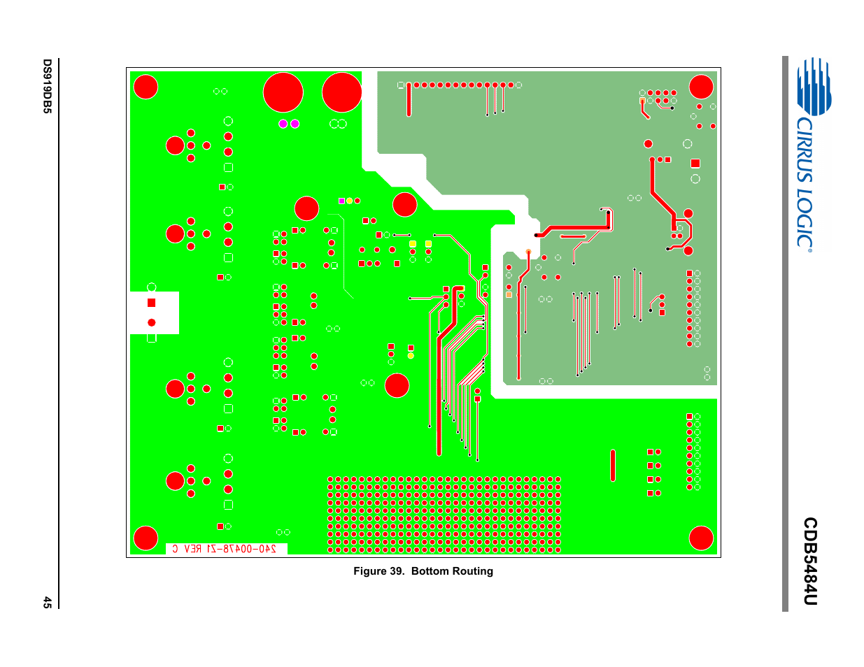 Figure 39. bottom routing, Cdb5484u | Cirrus Logic CDB5484U User Manual | Page 45 / 47