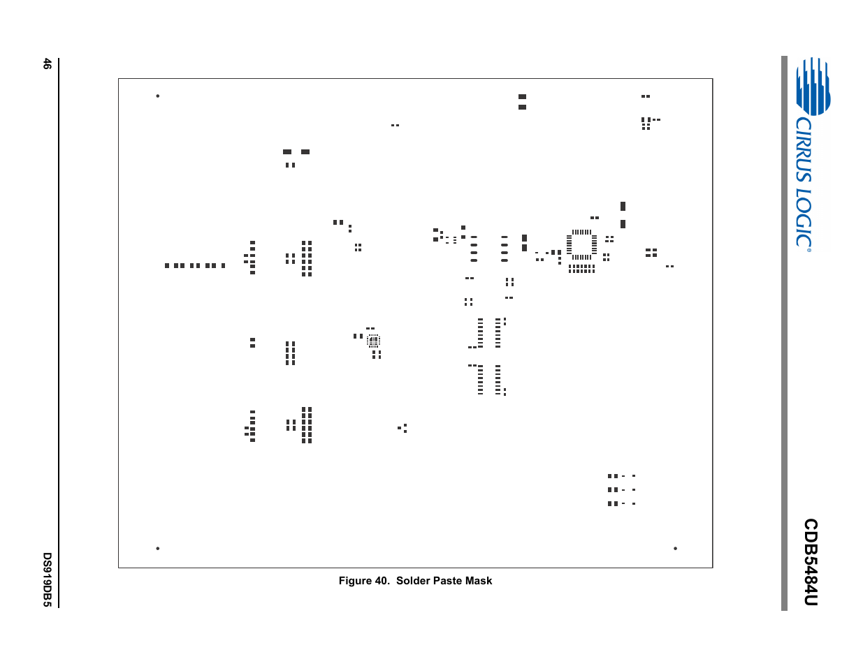 Figure 40. solder paste mask, Cdb5484u | Cirrus Logic CDB5484U User Manual | Page 46 / 47
