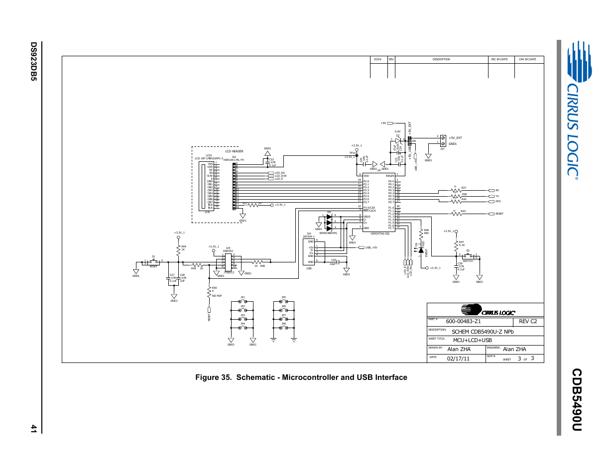 Cdb5490u | Cirrus Logic CDB5490U User Manual | Page 41 / 46