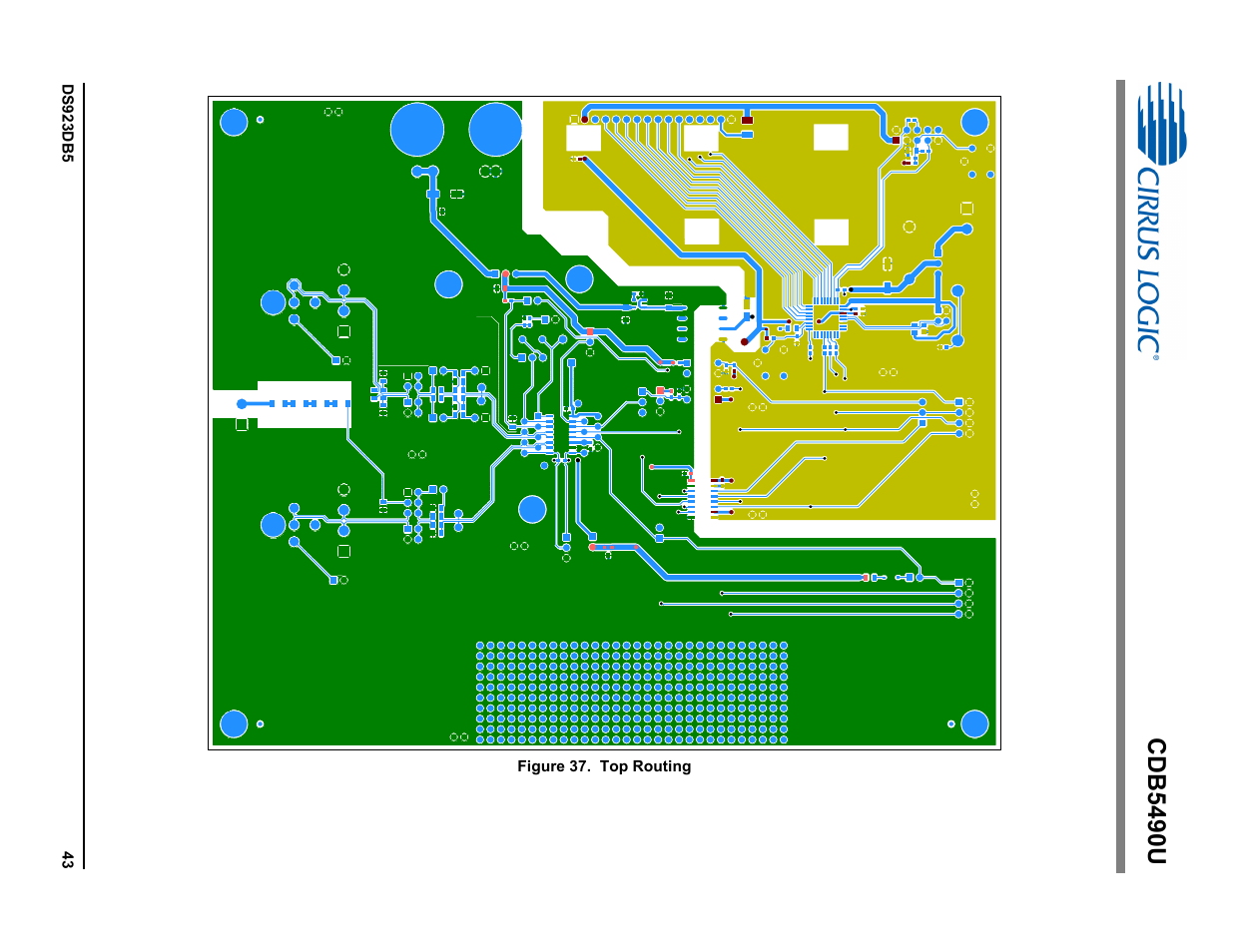 Figure 37. top routing, Cdb5490u | Cirrus Logic CDB5490U User Manual | Page 43 / 46