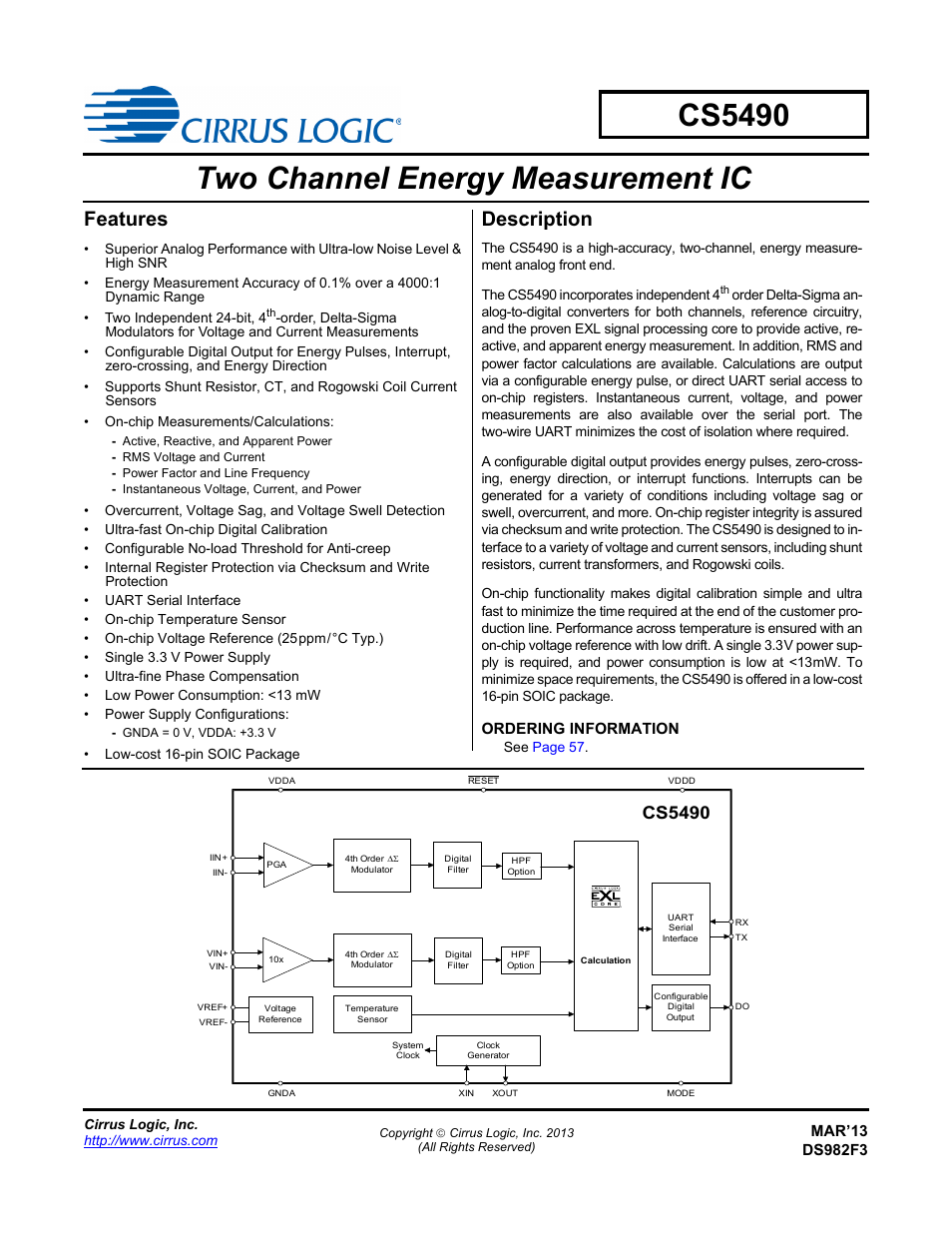 Cirrus Logic CS5490 User Manual | 57 pages