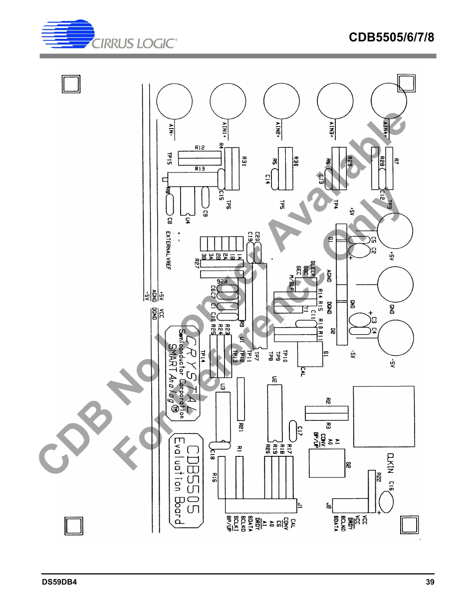 Cdb no longer available for reference only | Cirrus Logic CS5508 User Manual | Page 39 / 40