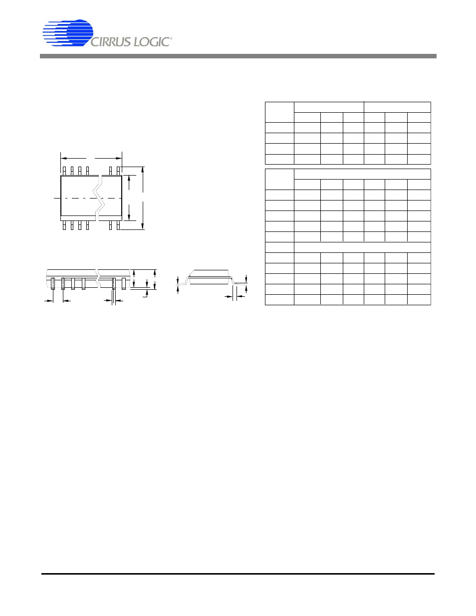 Package dimensions, Cs5509 | Cirrus Logic CS5509 User Manual | Page 22 / 24