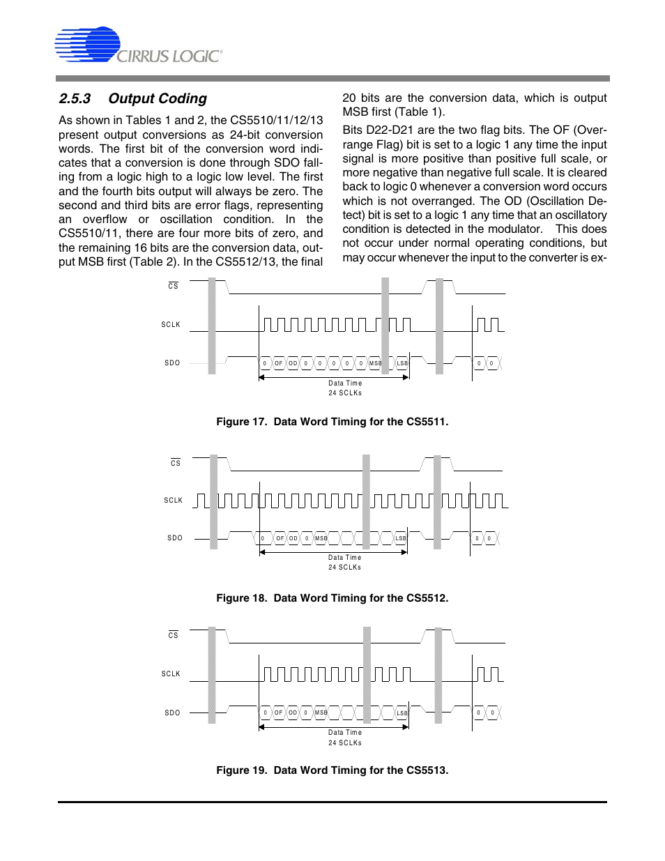 3 output coding, 7). the d | Cirrus Logic CS5513 User Manual | Page 17 / 26