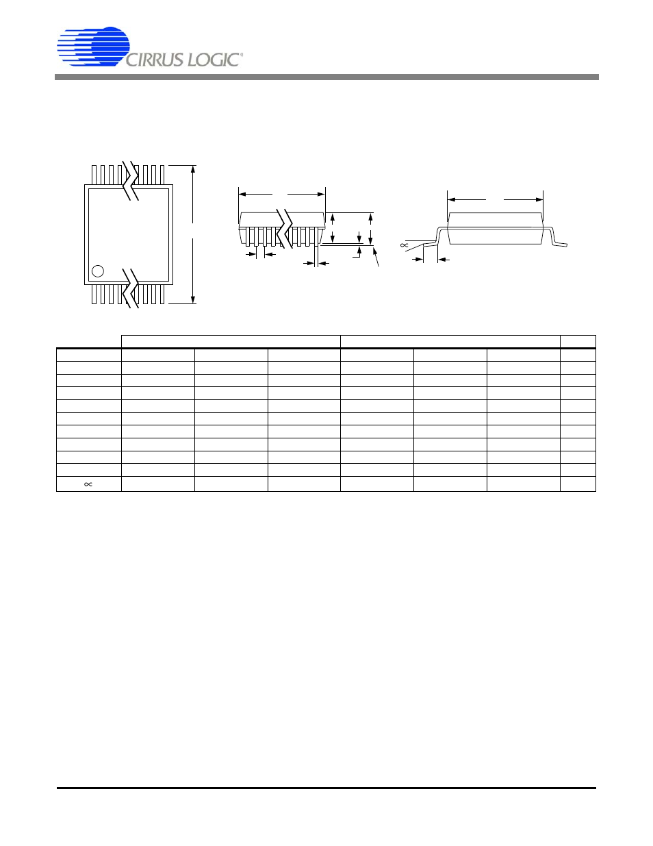 Package dimension drawings, 20l ssop package drawing | Cirrus Logic CS5528 User Manual | Page 54 / 56