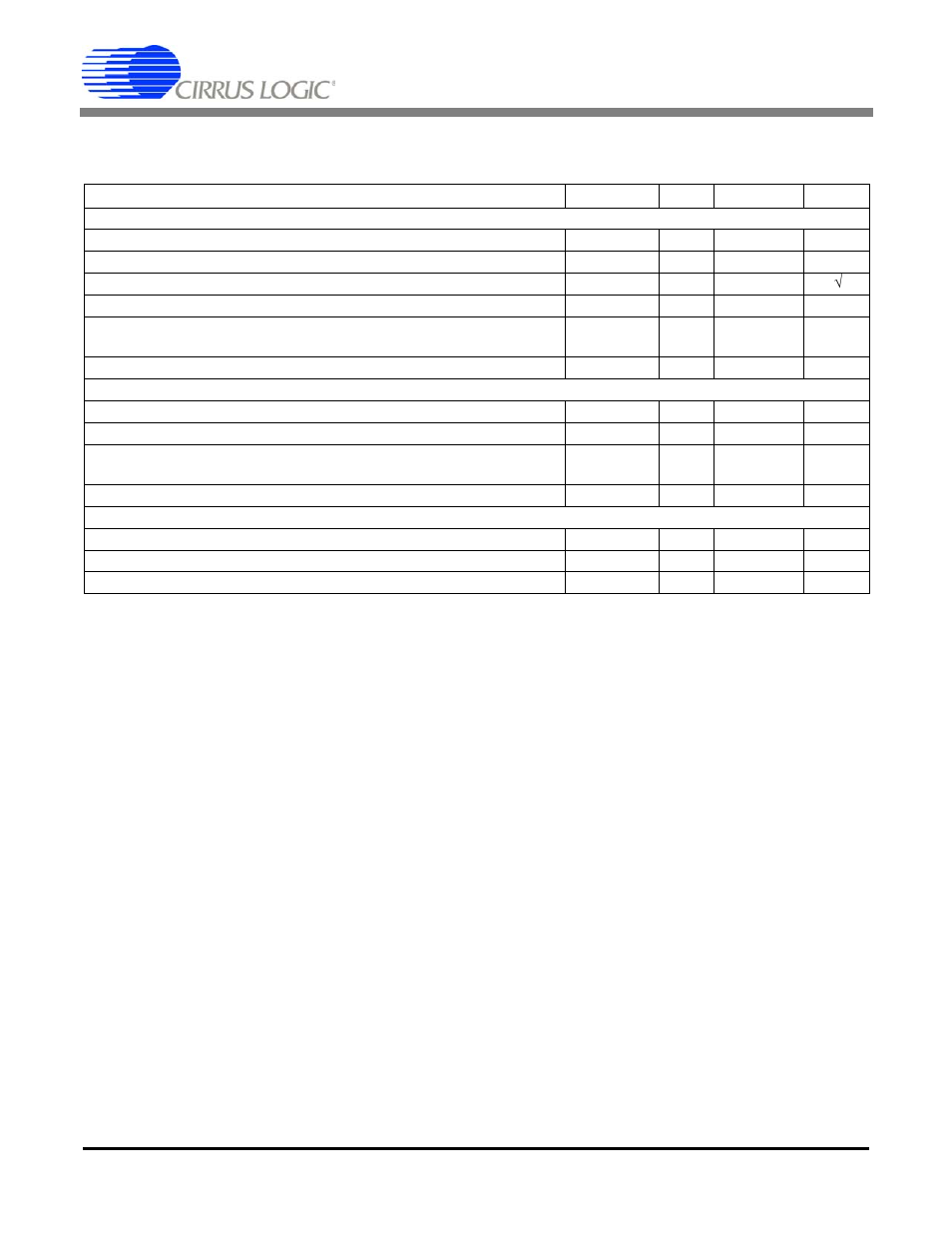 Analog input, Voltage reference input, System calibration specifications | Cs5530, Analog characteristics | Cirrus Logic CS5530 User Manual | Page 5 / 36