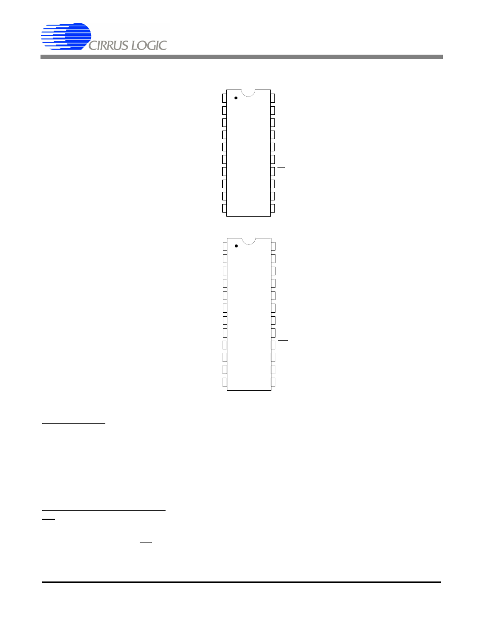 Pin descriptions, Osc1; osc2 - master clock, Cs - chip select | Clock generator | Cirrus Logic CS5534-BS User Manual | Page 44 / 50