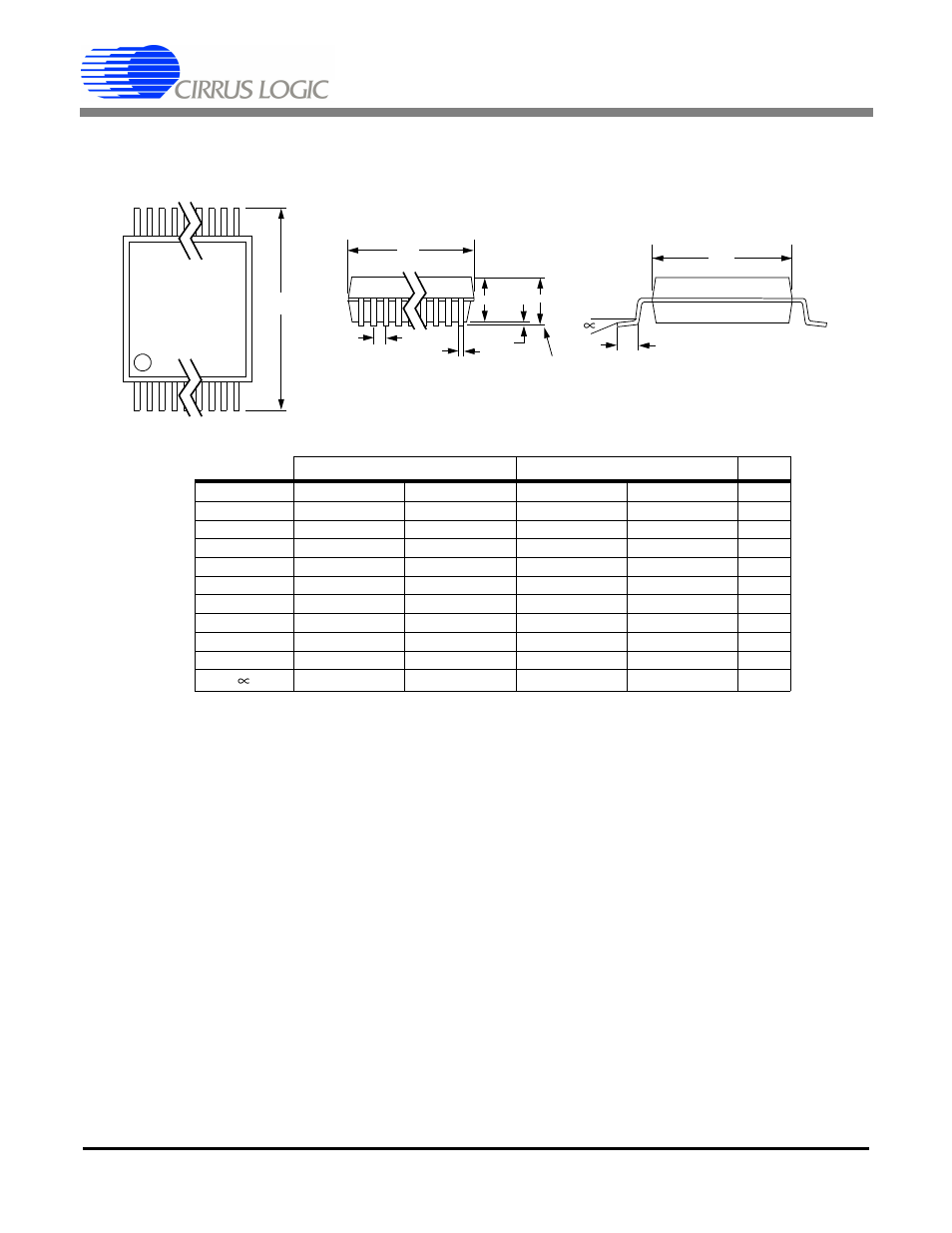 Package drawings, 20 pin ssop package drawing | Cirrus Logic CS5534-BS User Manual | Page 48 / 50