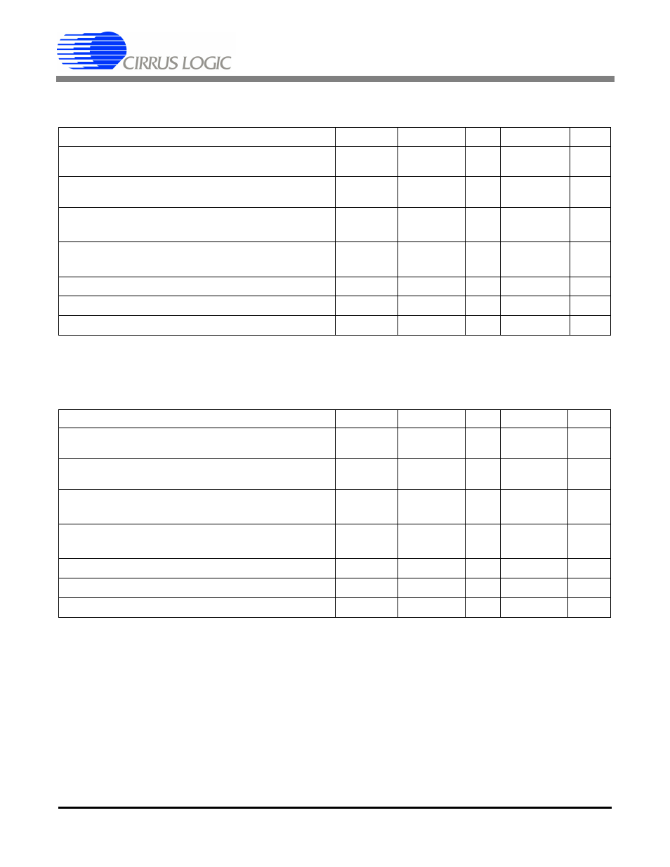 5 v digital characteristics, 3 v digital characteristics | Cirrus Logic CS5534-BS User Manual | Page 8 / 50