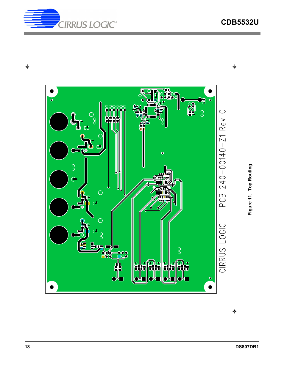 Figure 11. top routing, Cdb5532u | Cirrus Logic CDB5532U User Manual | Page 18 / 22