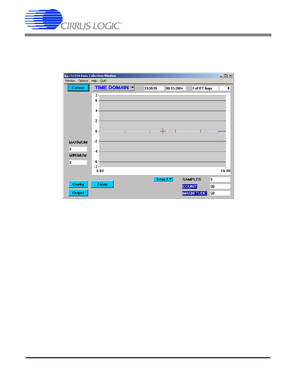 3 data collection window, Figure 8. cdb5534u data collection window, Cdb5534u | Cirrus Logic CDB5534U User Manual | Page 14 / 22