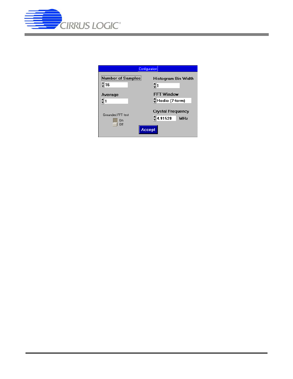 4 configuration window, Figure 9. cdb5534u configuration window, Cdb5534u | Cirrus Logic CDB5534U User Manual | Page 15 / 22