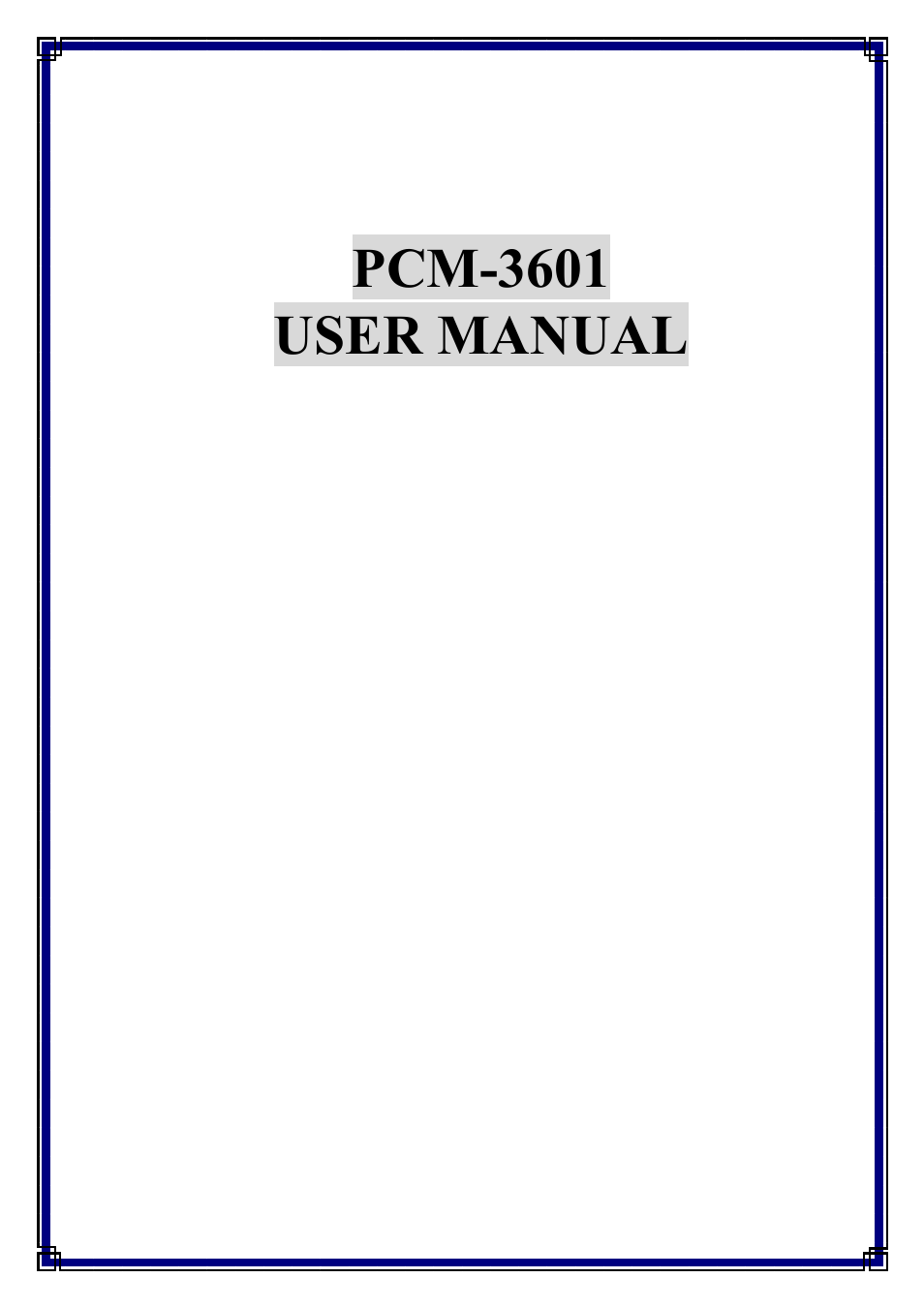 Advantech PCM-3601 User Manual | 35 pages