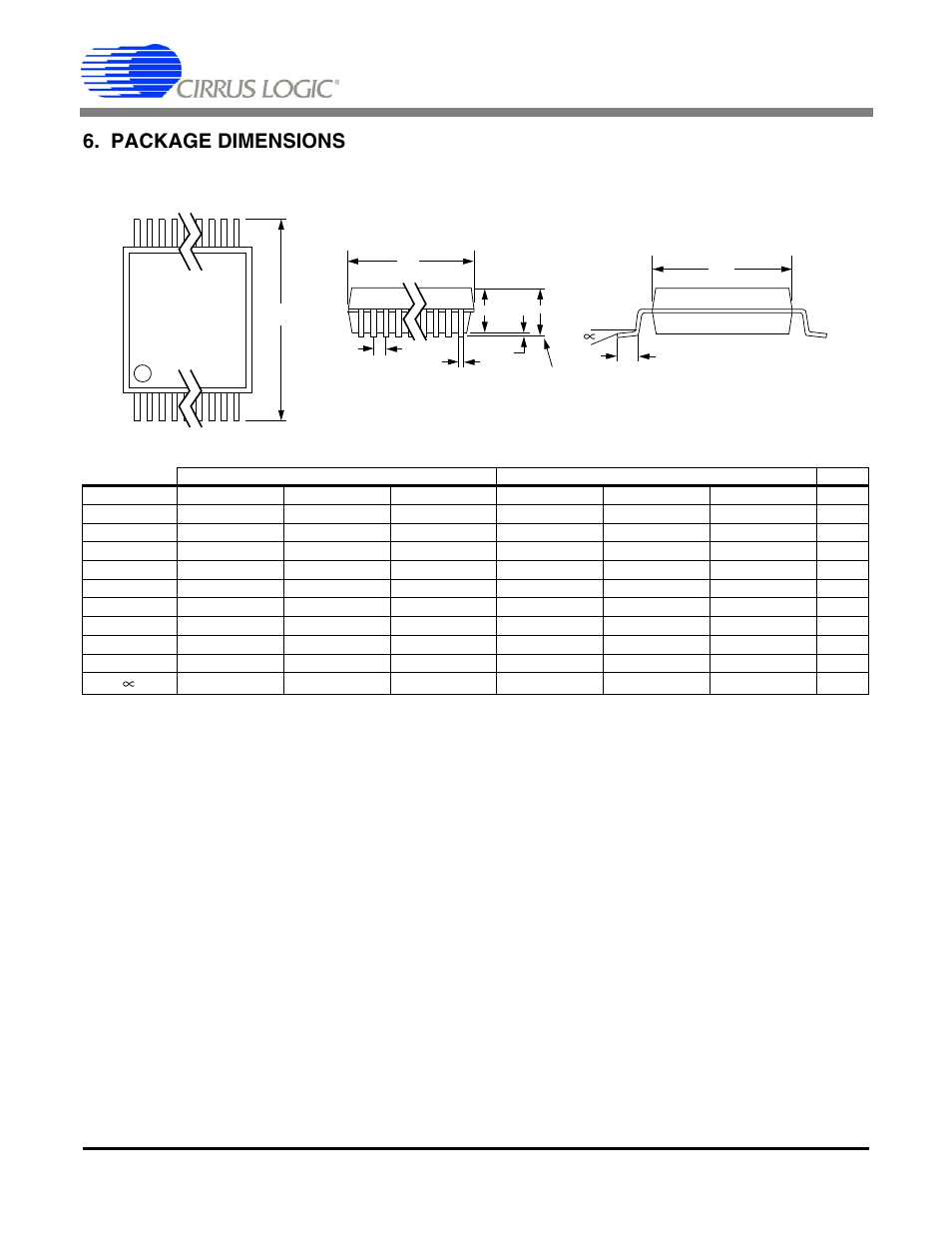 Package dimensions, Cs5550, 24l ssop package drawing | Cirrus Logic CS5550 User Manual | Page 24 / 24