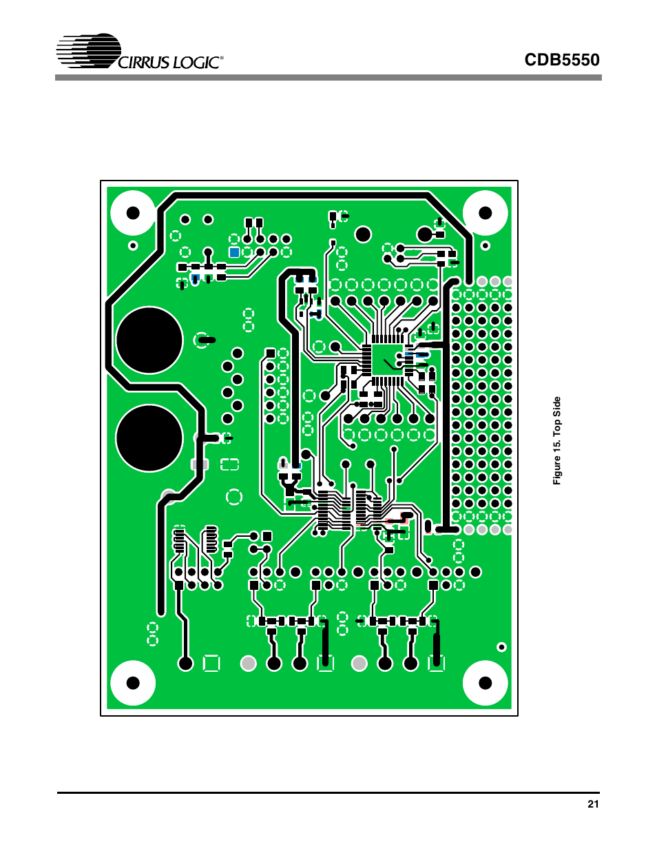 Figure 15. top side, Cdb5550 | Cirrus Logic CS5550 User Manual | Page 21 / 23