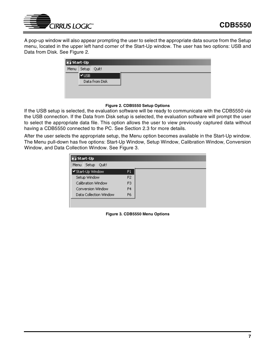 Cdb5550 | Cirrus Logic CS5550 User Manual | Page 7 / 23