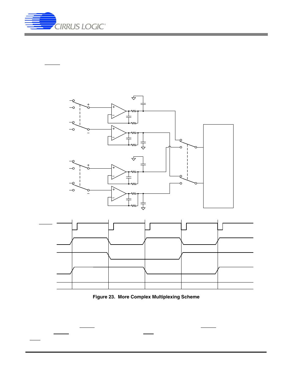13 synchronizing multiple converters, Figure 23. more complex multiplexing scheme, Figure 23 | Cs5560 | Cirrus Logic CS5560 User Manual | Page 27 / 32