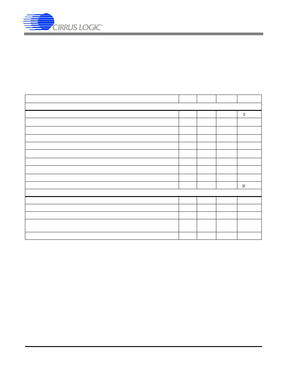 Characteristics and specifications, Analog characteristics, Cs5560 | Cirrus Logic CS5560 User Manual | Page 4 / 32
