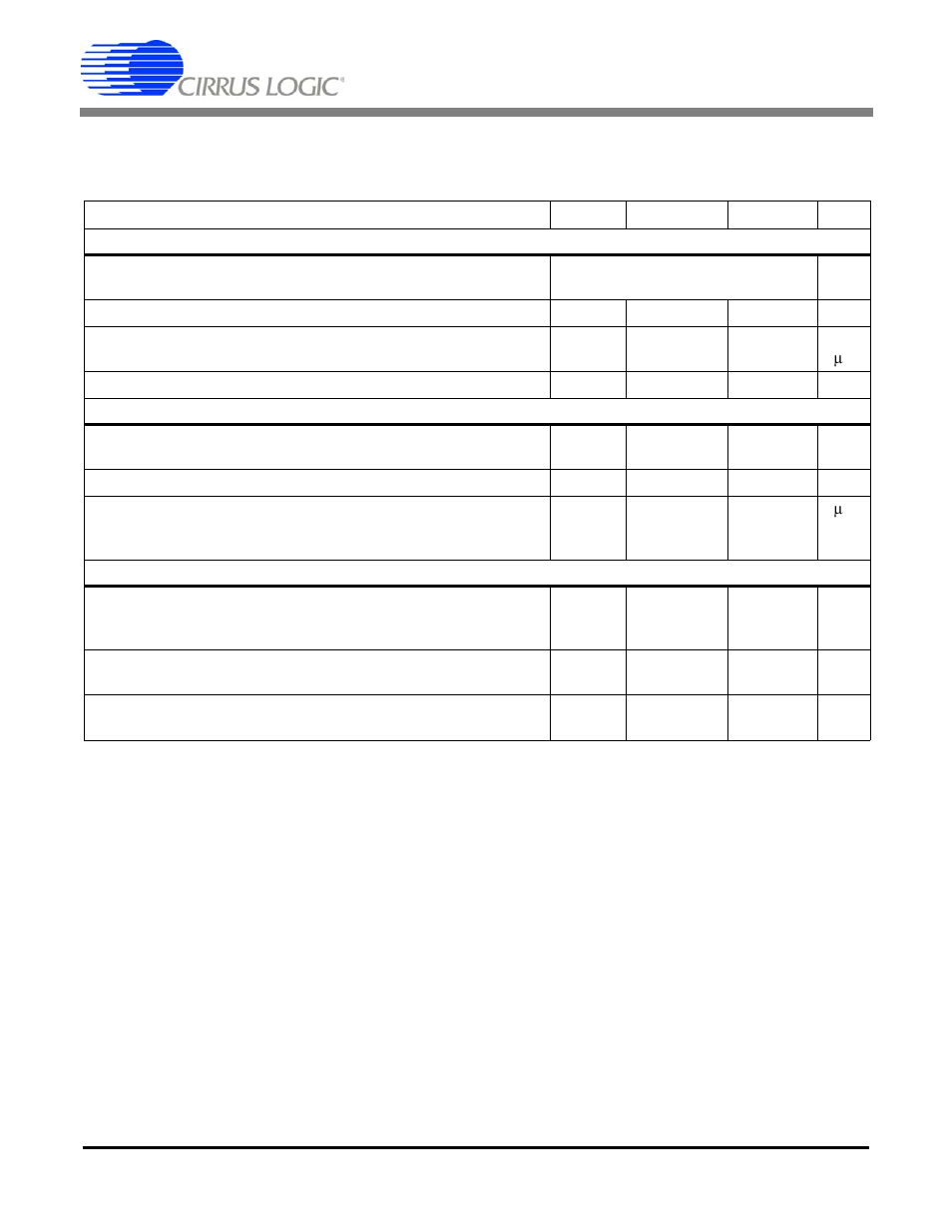 Analog characteristics (continued), Cs5560, Analog characteristics | Cirrus Logic CS5560 User Manual | Page 5 / 32