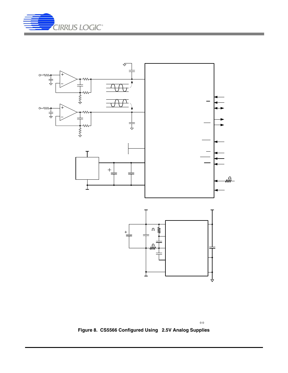 7 typical connection diagrams, Figure 8, Cs5566 | Cirrus Logic CS5566 User Manual | Page 18 / 30