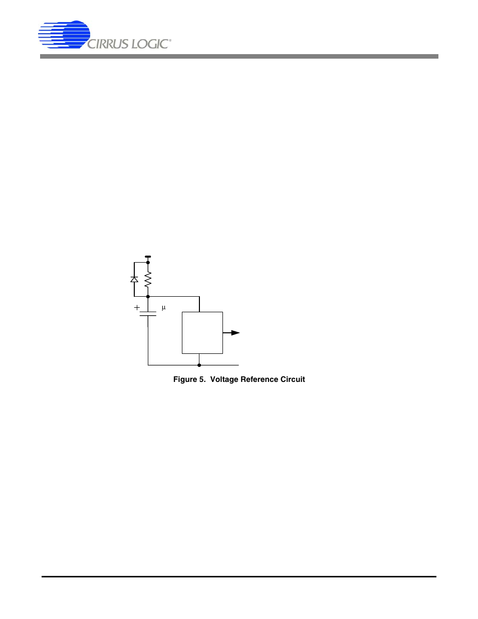 3 voltage reference, 4 analog input, 3 voltage reference 3.4 analog input | Figure 5. voltage reference circuit, Cs5571 | Cirrus Logic CS5571 User Manual | Page 15 / 34