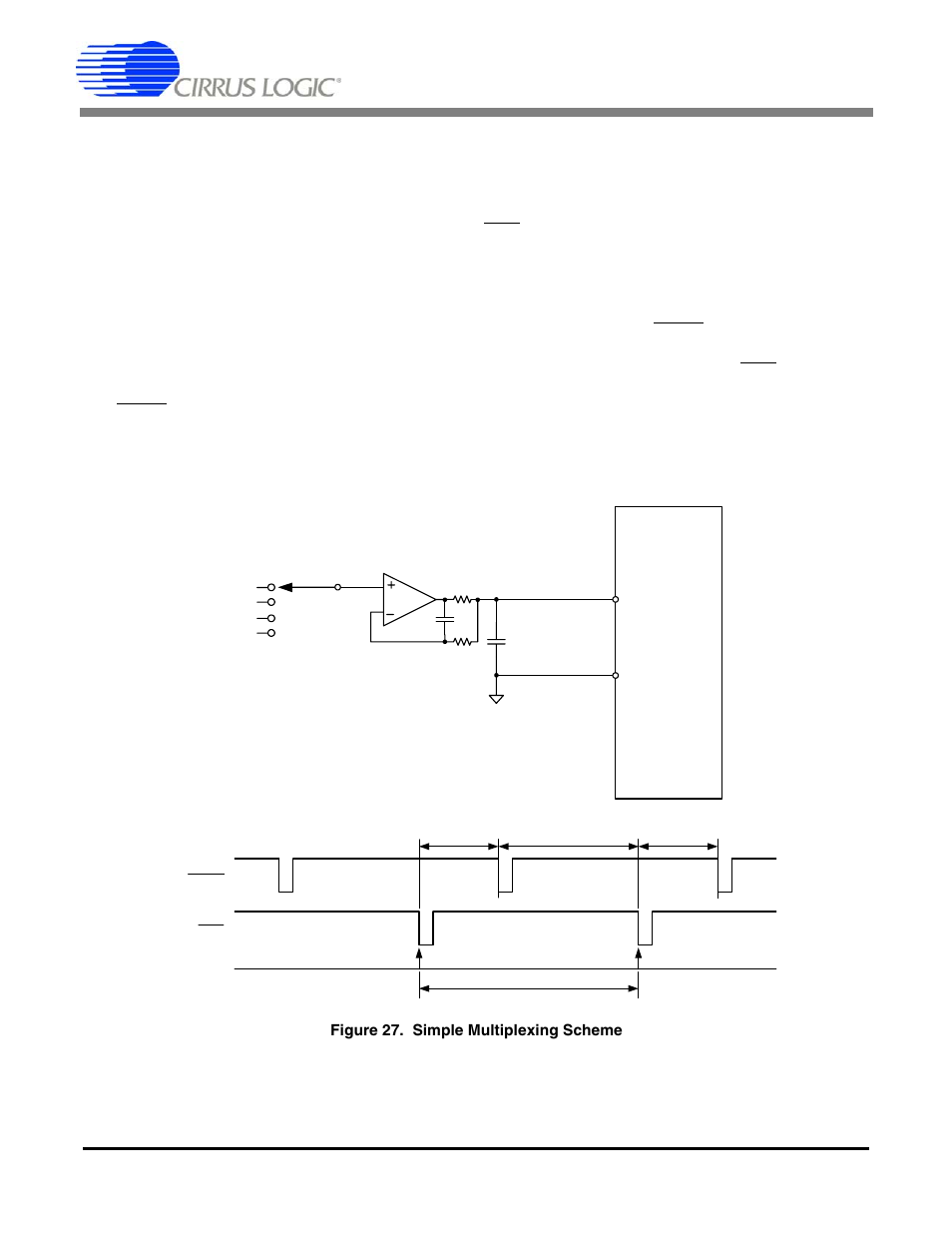 13 using the cs5571 in multiplexing applications, Figure 27. simple multiplexing scheme, Cs5571 | Cirrus Logic CS5571 User Manual | Page 27 / 34