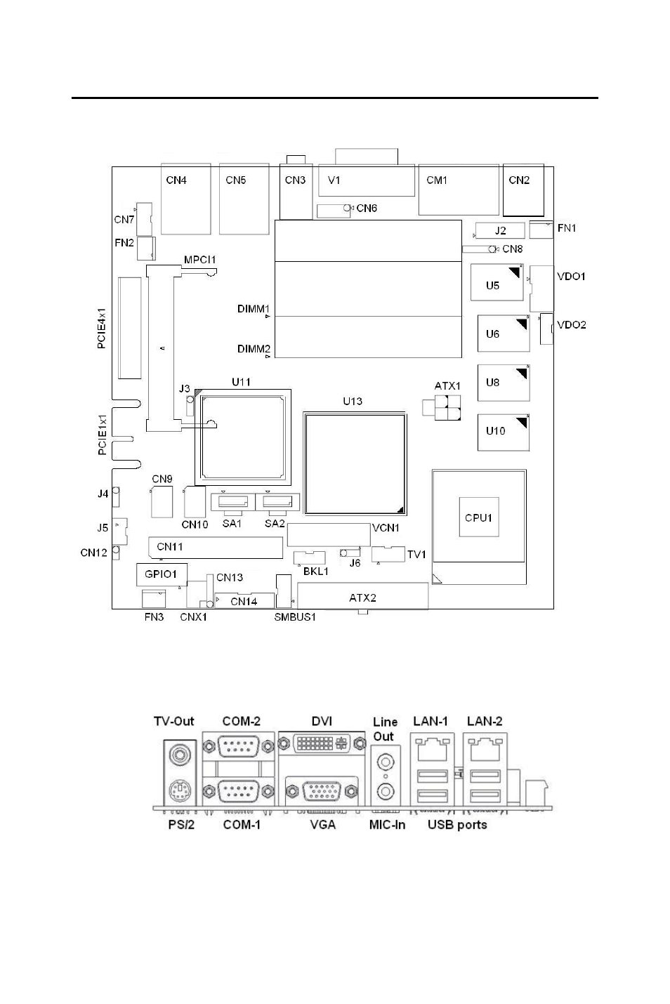 5 board layout: jumper and connector locations | Advantech DVMB-554E User Manual | Page 19 / 94