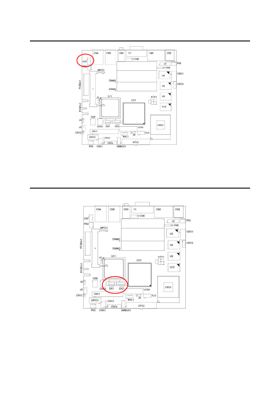 11 aux line-in connector (cn7), 12 serial ata interface (sa1, sa2) | Advantech DVMB-554E User Manual | Page 35 / 94