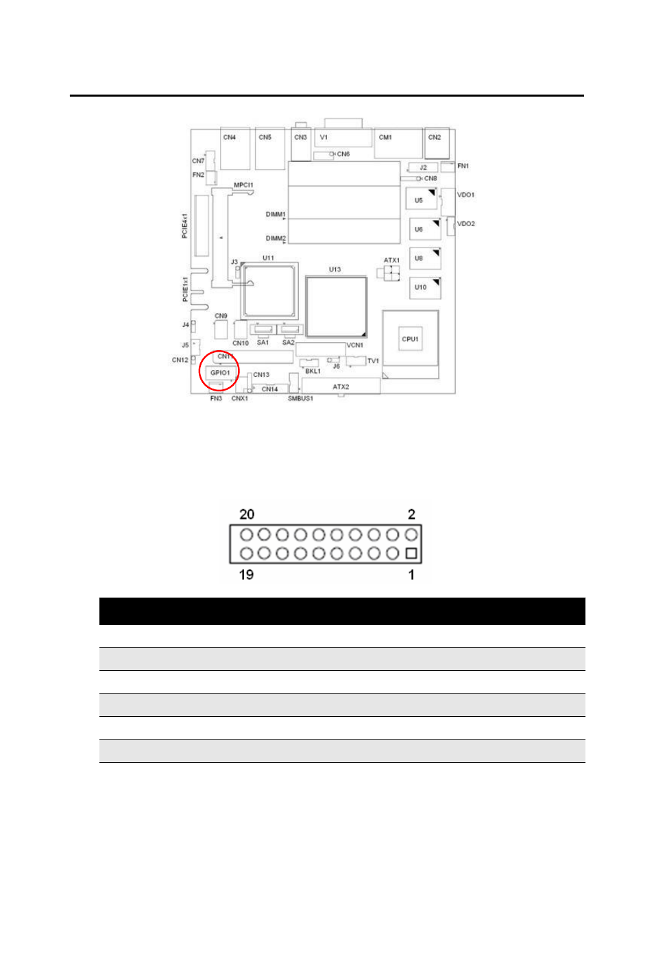 15 gpio connector (gpio1) | Advantech DVMB-554E User Manual | Page 37 / 94