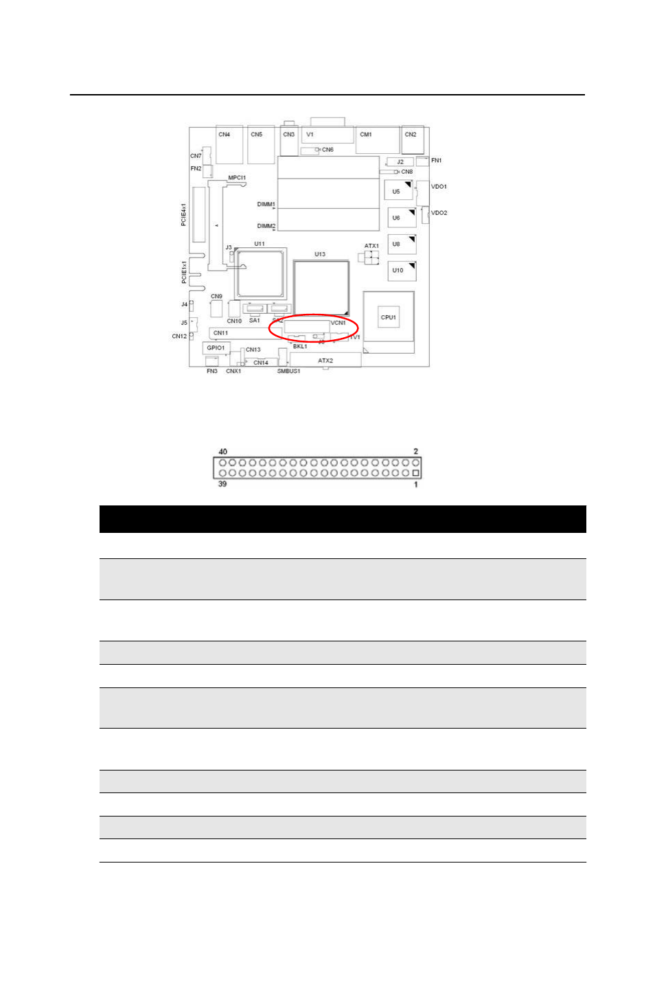 16 lvds connector (vcn1) | Advantech DVMB-554E User Manual | Page 38 / 94