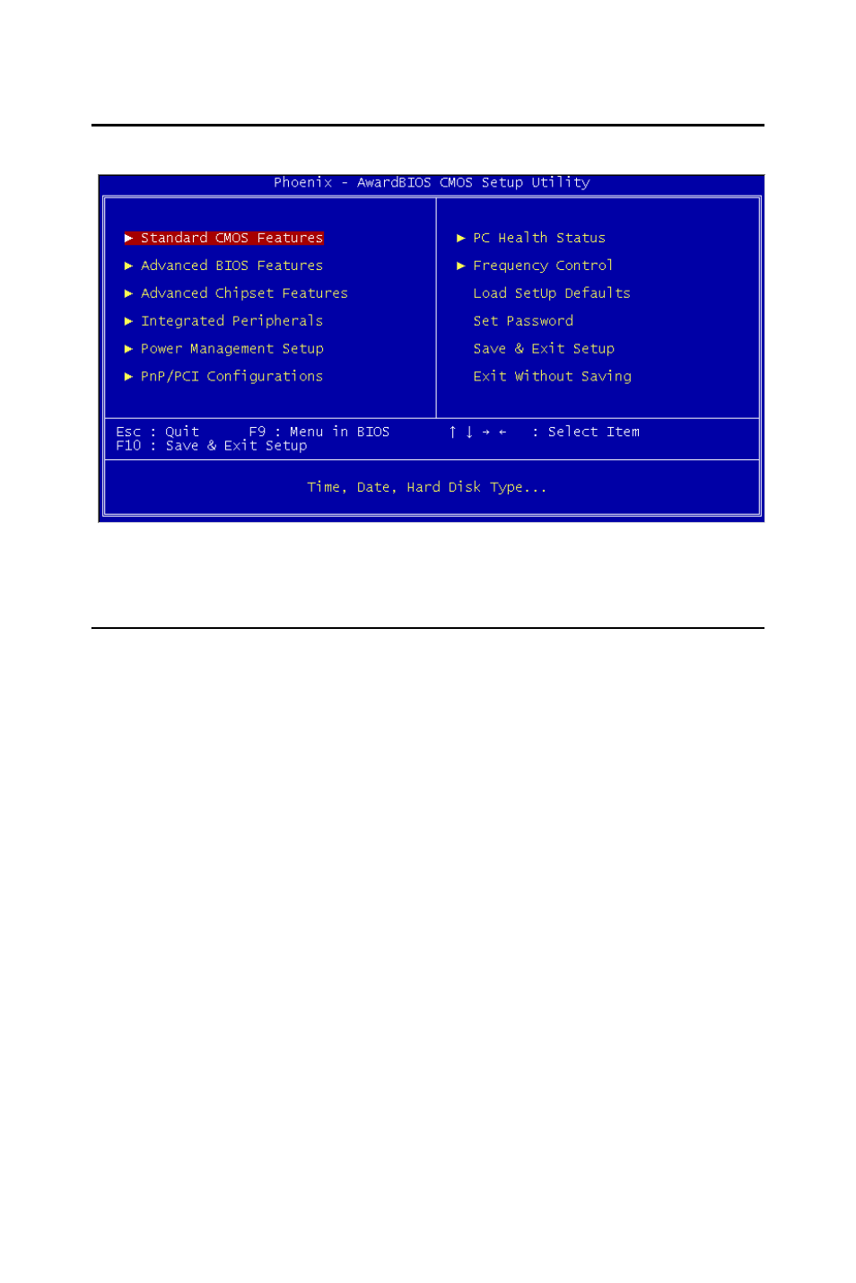2 entering setup 3.3 standard cmos setup, 2 entering setup, 3 standard cmos setup | 1 date, 2 time, 3 ide channel 0/1 master/slave | Advantech DVMB-554E User Manual | Page 42 / 94