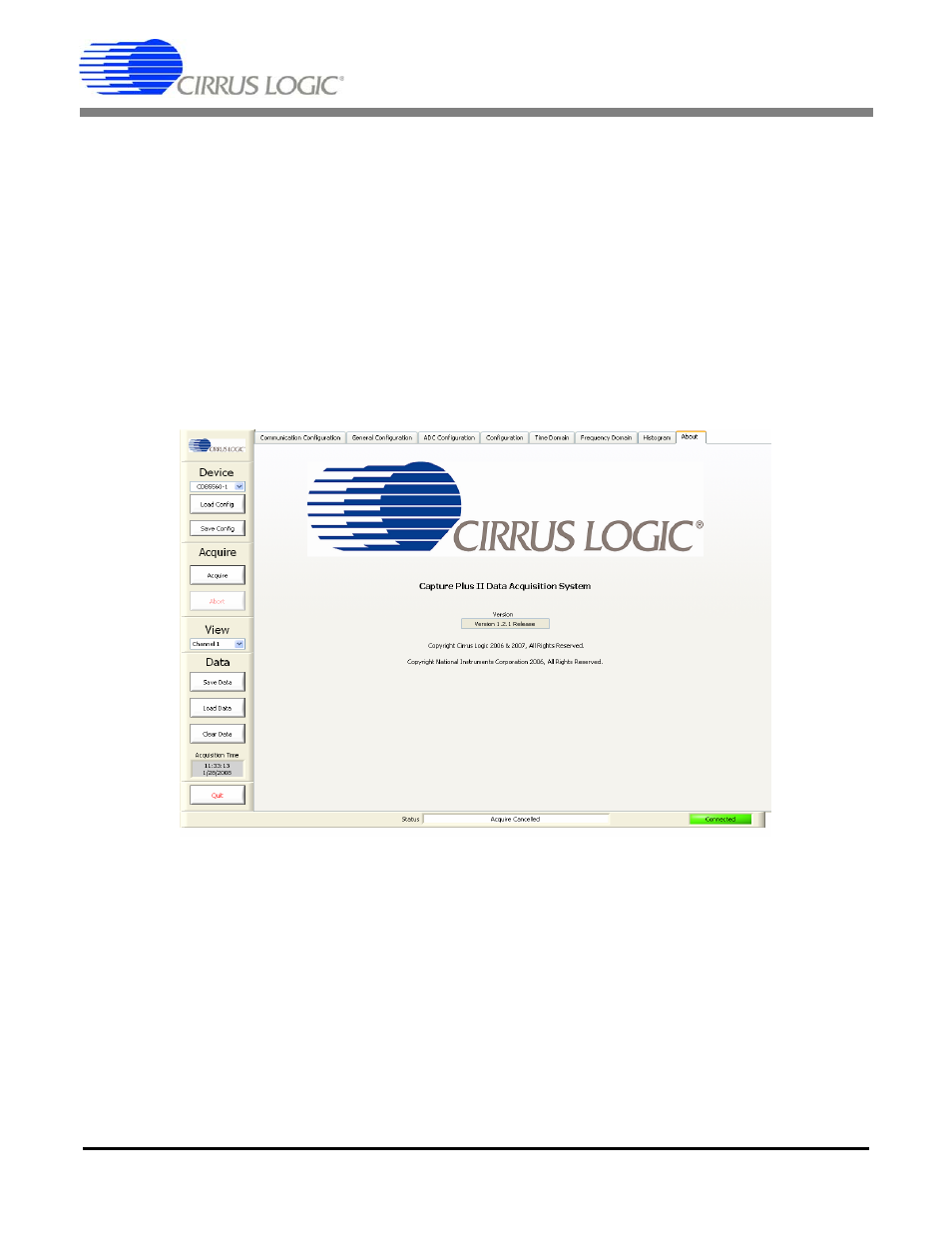 8 about tab, Captureplus ii | Cirrus Logic CapturePlus II User Manual | Page 20 / 42