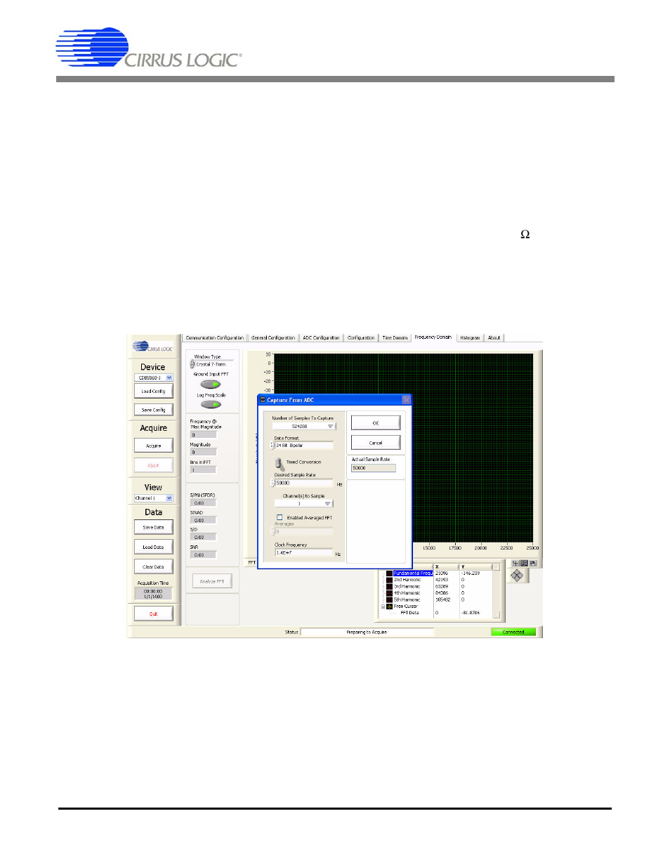 A.1 baseline testing for noise & distortion, Captureplus ii | Cirrus Logic CapturePlus II User Manual | Page 24 / 42