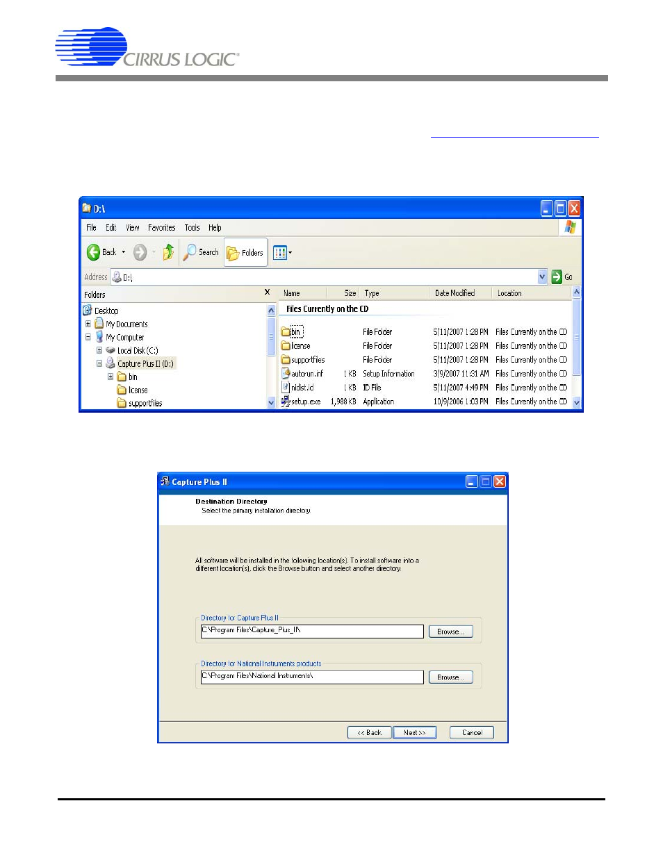 Software setup, Captureplus ii | Cirrus Logic CapturePlus II User Manual | Page 4 / 42