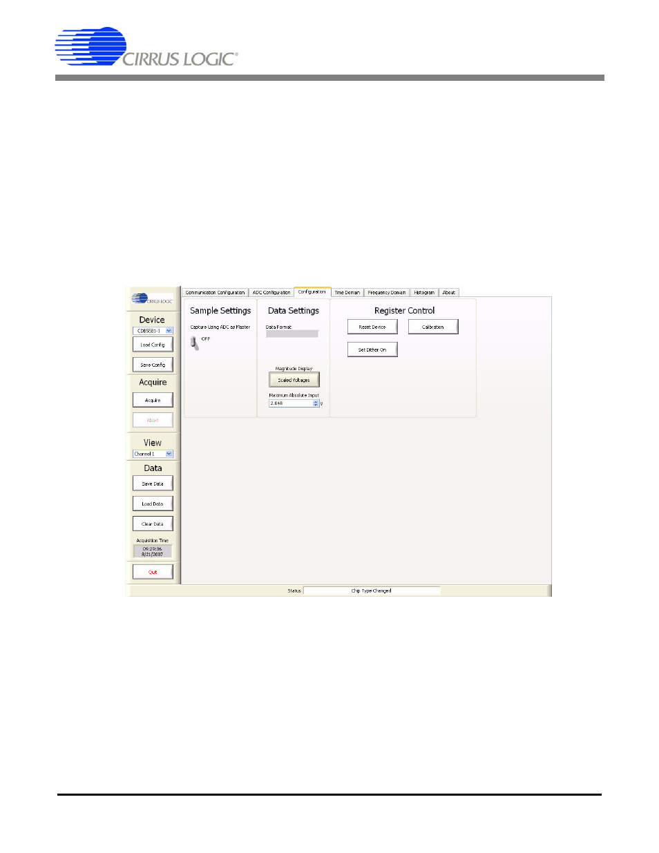 Software description, 1 data control sub-panels, Captureplus ii | Cirrus Logic CapturePlus II User Manual | Page 6 / 42