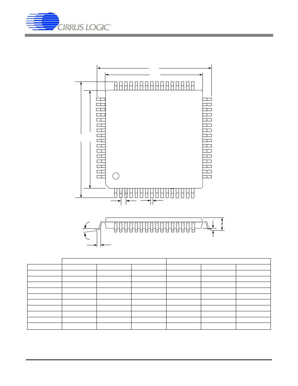 Package dimensions, Ds261pp5, 64l lqfp package drawing | Cirrus Logic CS61584A User Manual | Page 46 / 54