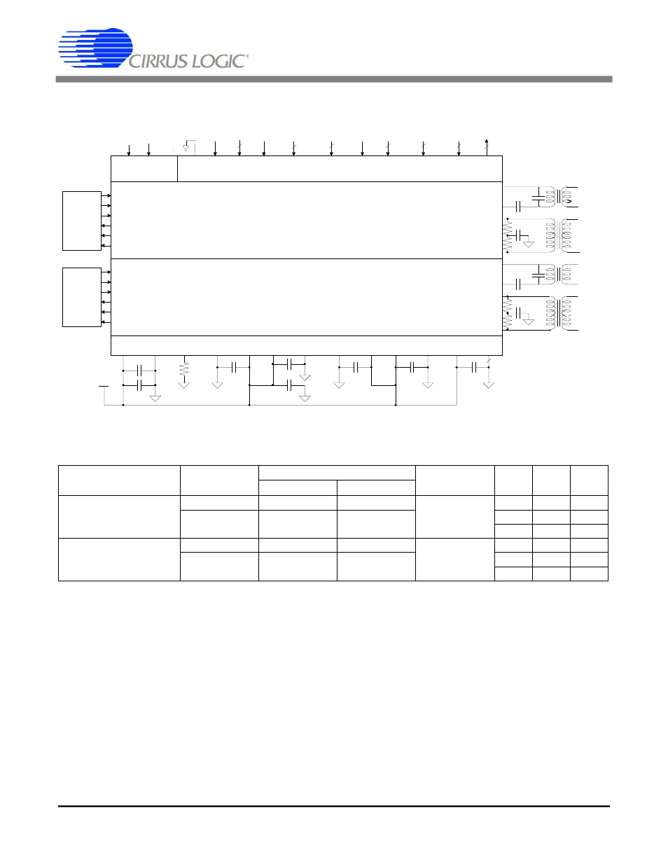 Applications, Figure 27. hardware mode configuration, Table 13. cs61584a external components | 1 line interface, Ds261pp5, Applications 13.1 line interface | Cirrus Logic CS61584A User Manual | Page 48 / 54