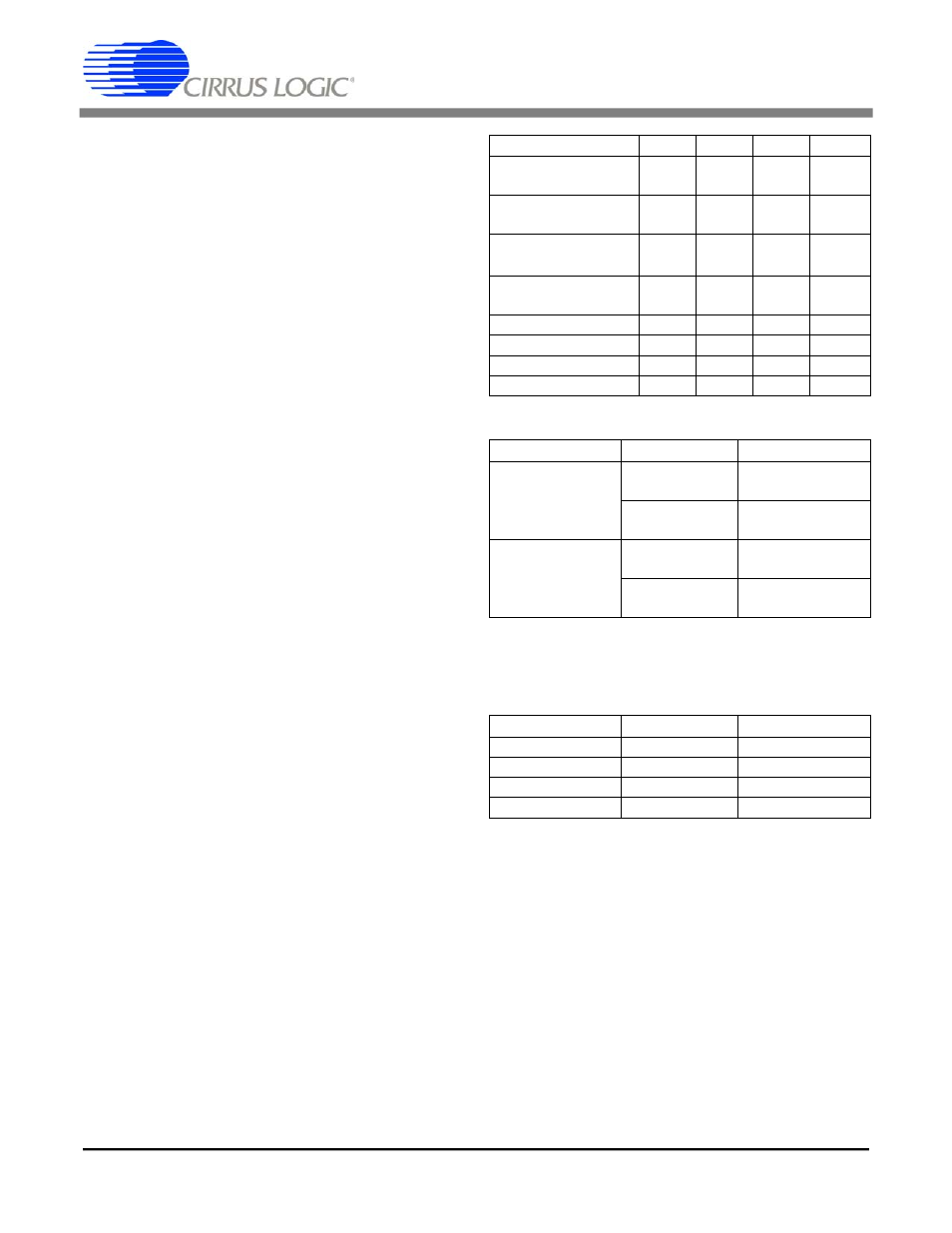 2 power supply, 3 quartz crystal specifications, Table 14. quartz crystal specifications | Table 15. suggested quartz crystals, 4 crystal oscillator specifications, Table 16. suggested crystal oscillators, Ds261pp5 | Cirrus Logic CS61584A User Manual | Page 50 / 54