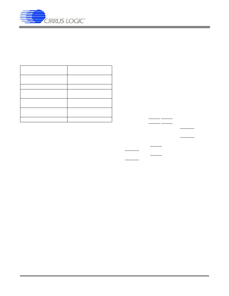 5 transformers, Table 17. transformer specifications, 6 designing for at&t 62411 | 7 line protection, 8 loop selection equations, Ds261pp5 | Cirrus Logic CS61584A User Manual | Page 51 / 54