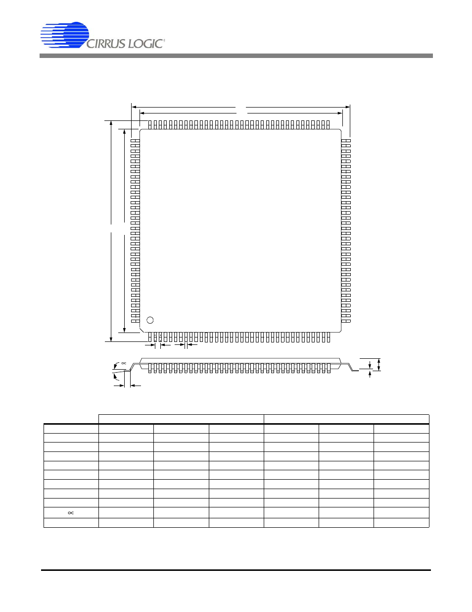 Lqfp package dimensions, 144l lqfp package drawing | Cirrus Logic CS61884 User Manual | Page 71 / 72