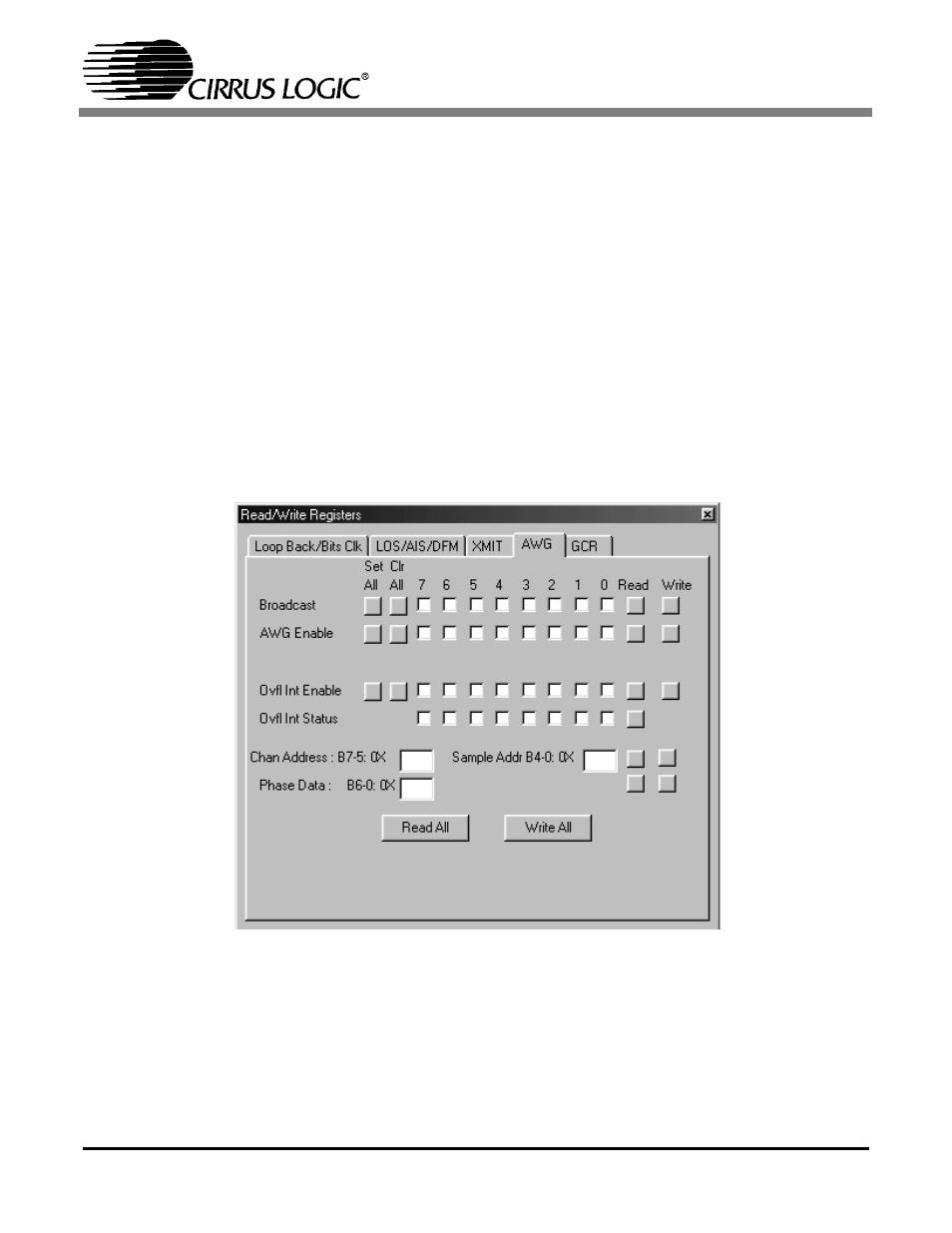 6 awg register screen, Figure 23. awg registers screen | Cirrus Logic CDB61884 User Manual | Page 16 / 22